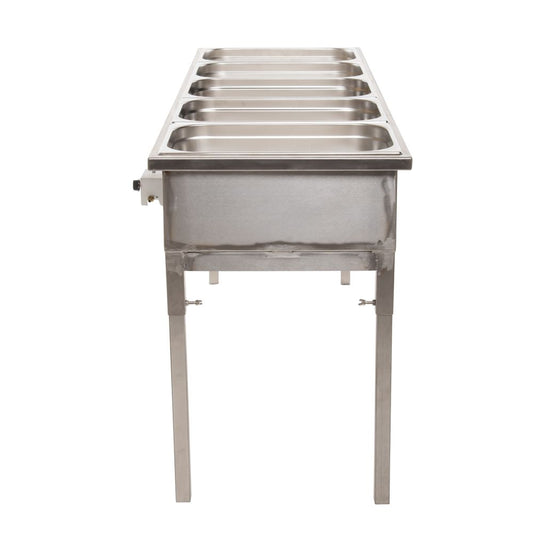 GrillSymbol Chafer XL keeping buffet dishes warm at catering event
