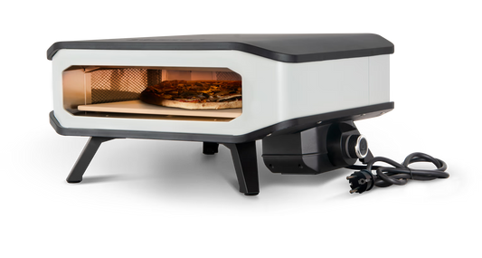 Electric stone pizza oven with cordierite stone