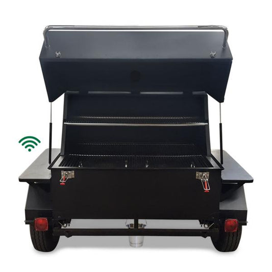 Green Mountain Grill Big Pig Rig BBQ Smoker and Trailer Prime WIFI Black