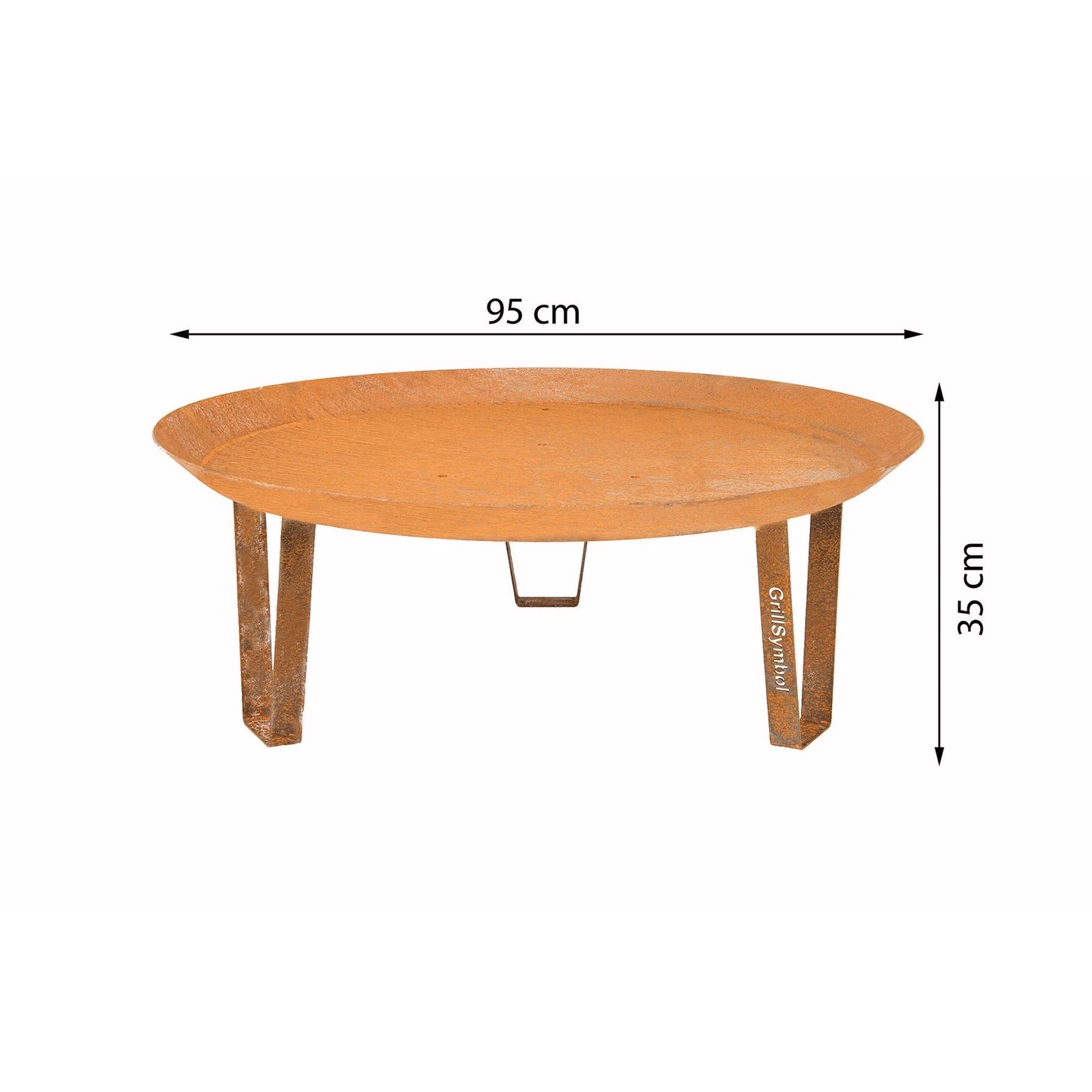 GrillSymbol Corten Steel Fire Pit Elegante XL 95cm - The Garden Flame