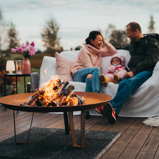 GrillSymbol Corten Steel Fire Pit Elegante XL 95cm