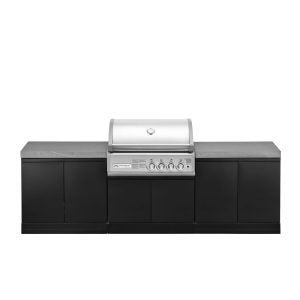 GrandPro 272 outdoor kitchen cabinet module with storage shelves and sleek sintered stone countertop