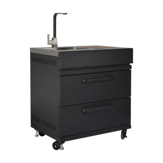 GRLLR Connect Sink Unit stainless steel sink and modular outdoor kitchen module in anthracite