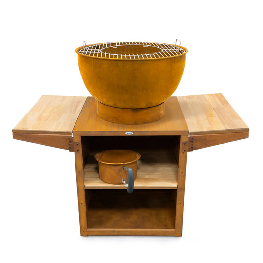 HEAT Kjok Outdoor Cooking Station/Fire Pit - Rust