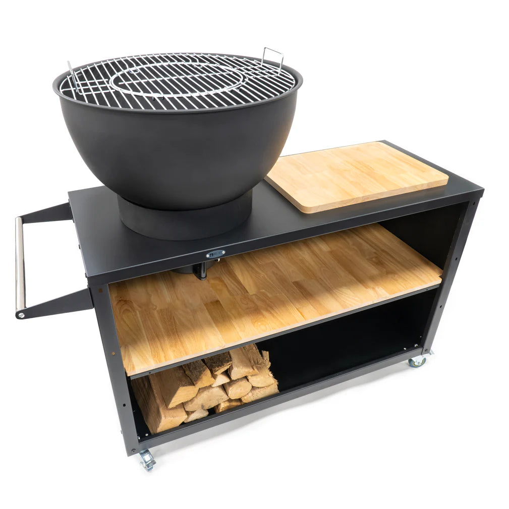 HEAT Trolle multifunctional outdoor kitchen with grill, griddle, and storage