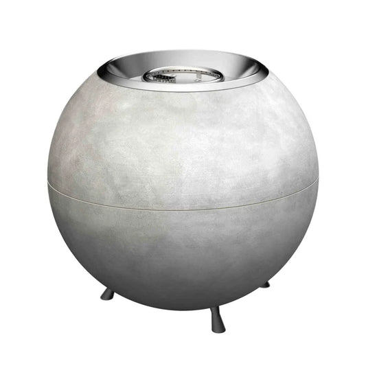 Modern round gas fire pit with stainless steel burner