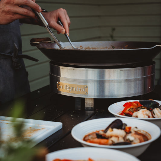 GrillSymbol Wok Burner Set PRO-450 Inox - 45 cm