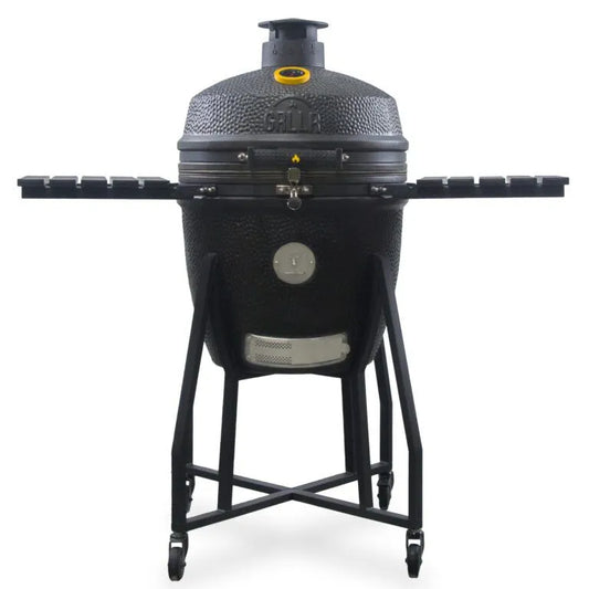 GRLLR Ember Classic 22 inch Kamado Grill Matte Black with Trolley