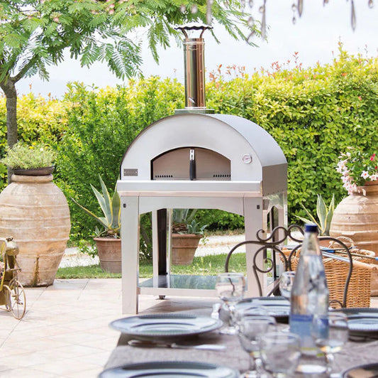 Fontana Marinara Stainless Steel Wood Pizza Oven Including Trolley