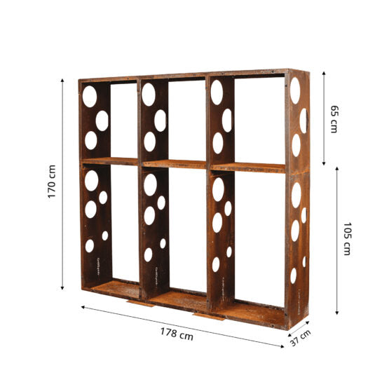 Grillsymbol Log Storage wall Dimensions