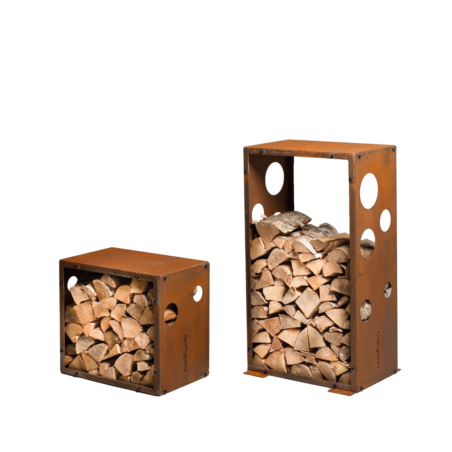 GrillSymbol WoodStock S Corten Steel Firewood Rack Storage