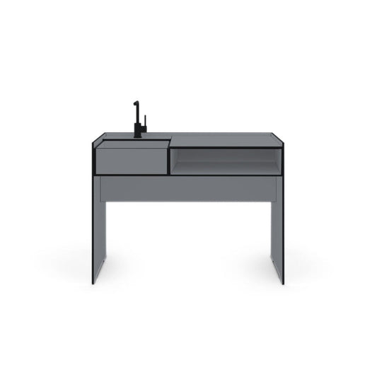 conmoto SOLUS small outdoor kitchen in minimalist design on modern terrace