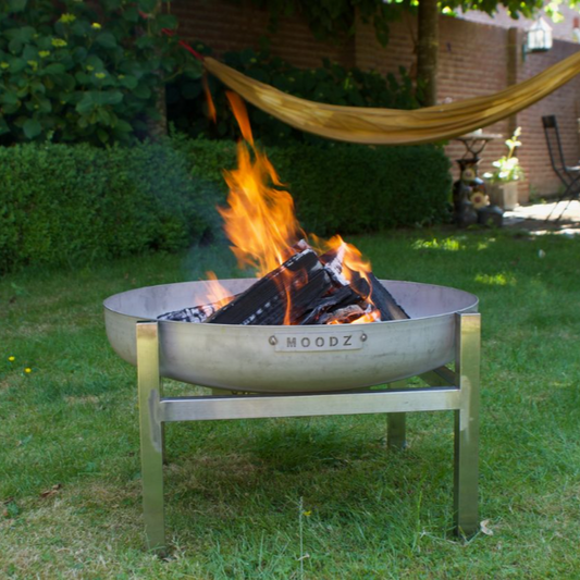 MOODZ Fire Bowl Square Frame - Stainless Steel