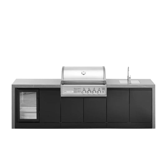 GrandPro 284 Crossray Outdoor Kitchen with Fridge & Sink Waterfall...