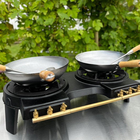HOT WOK Double Gas Burner – 20kW Outdoor Cooking Power