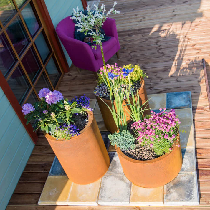 GrillSymbol Corten Steel Planter Set