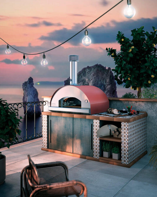 Fontana Margherita countertop dual fuel pizza oven outdoor use