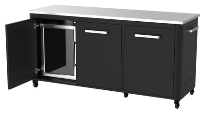 Cozze Fridge W/Steel Frame And Glass Front 60 Litres
