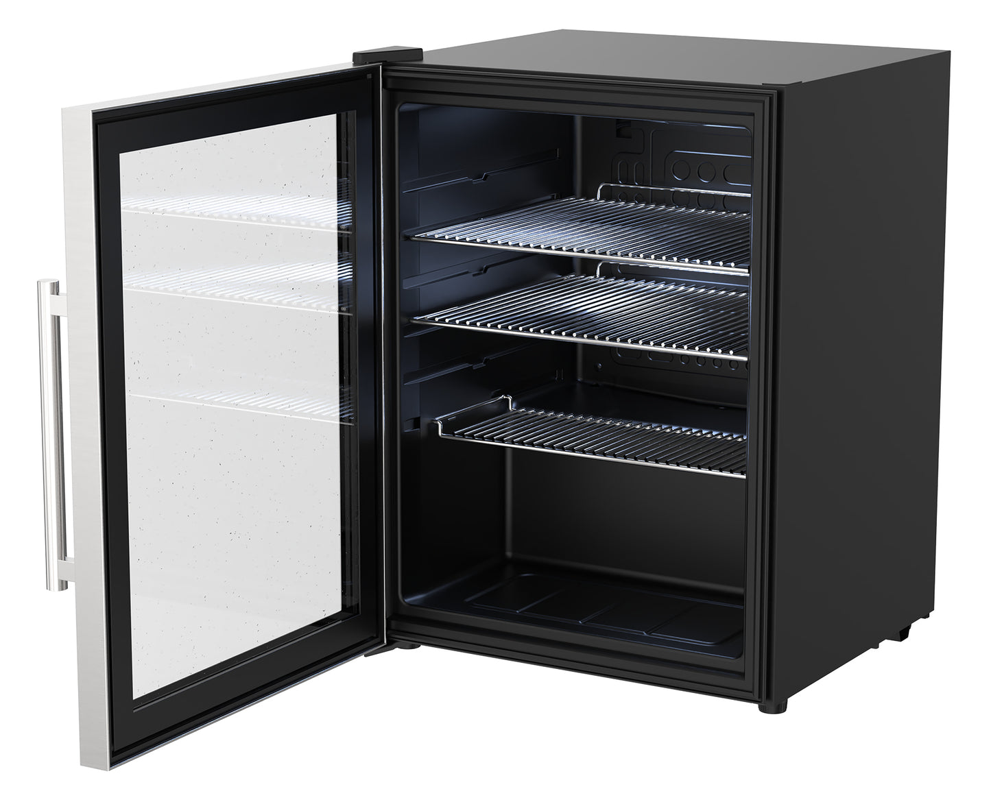 Cozze Fridge W/Steel Frame And Glass Front 60 Litres