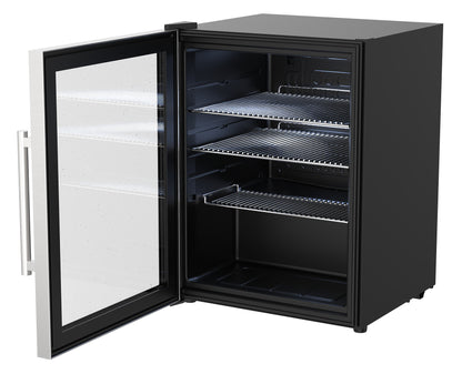 Cozze Fridge W/Steel Frame And Glass Front 60 Litres