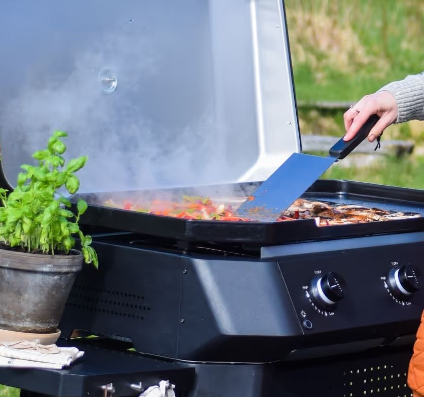 Cozze G-800 stainless steel plancha with burners