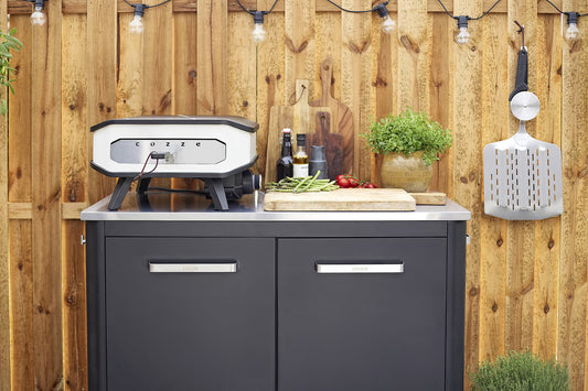 Compact modular Cozze 120 outdoor kitchen for terraces and patios