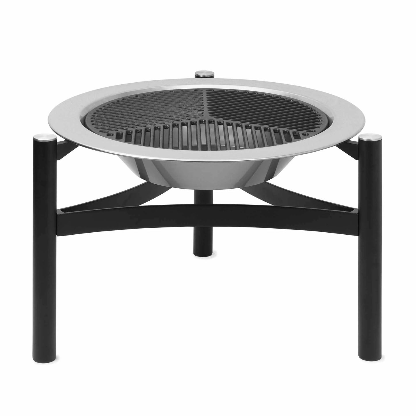 Martinsen fire pit and grill Scandinavian garden outdoor living setup