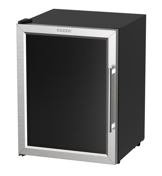 Cozze Fridge W/Steel Frame And Glass Front 60 Litres