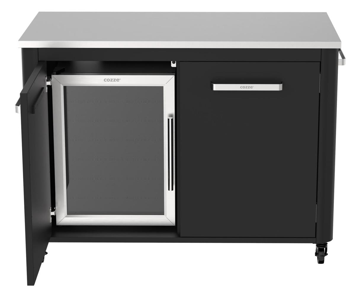 Cozze Fridge W/Steel Frame And Glass Front 60 Litres
