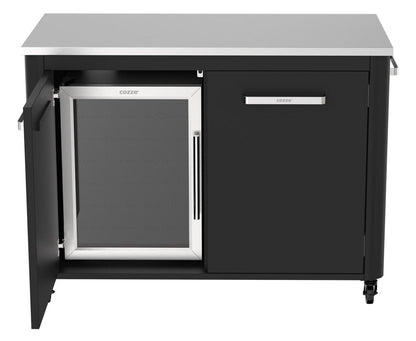 Cozze Fridge W/Steel Frame And Glass Front 60 Litres