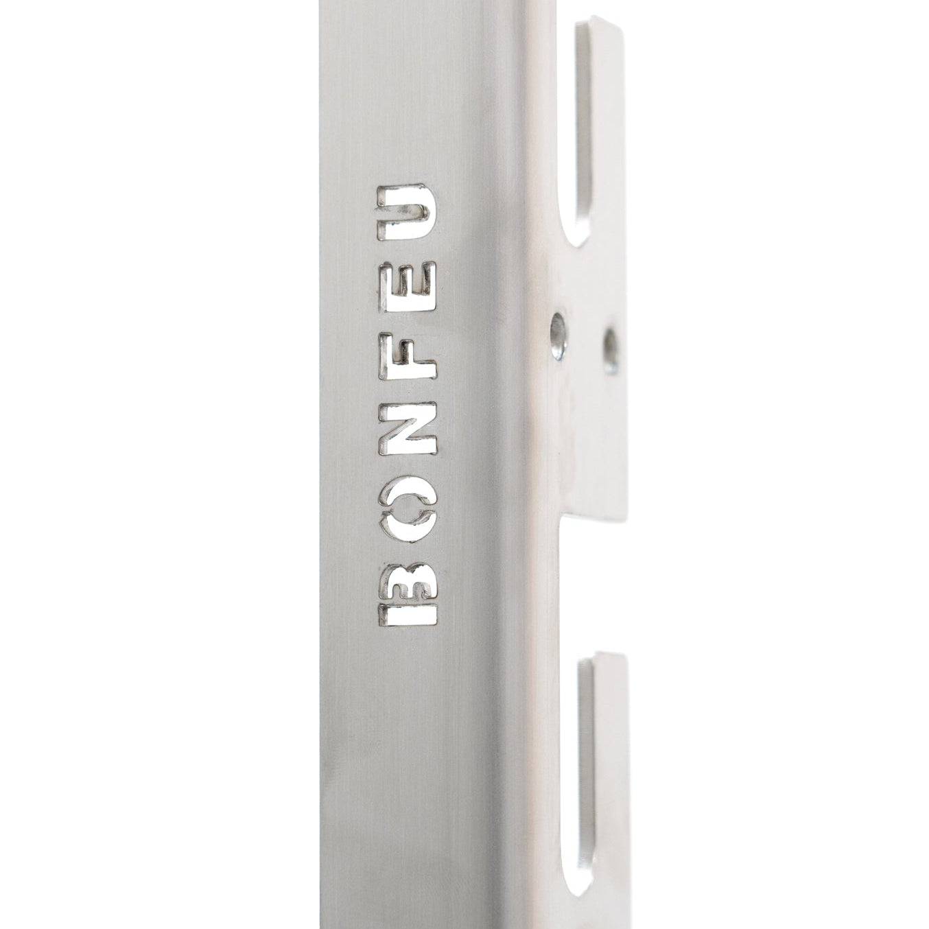 Metal bracket with 'BONFEU' branding on a white background