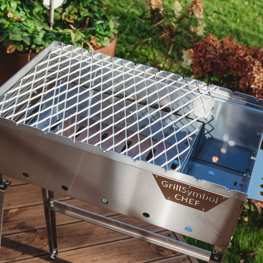 GrillSymbol Charcoal Grill Naked Chef XS Silver