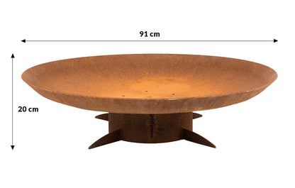 GrillSymbol Corten Steel Fire Pit Chiaro XL 91 cm