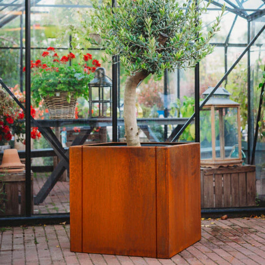 GrillSymbol Clara 3XL Corten Steel Planter – Outdoor Garden UK