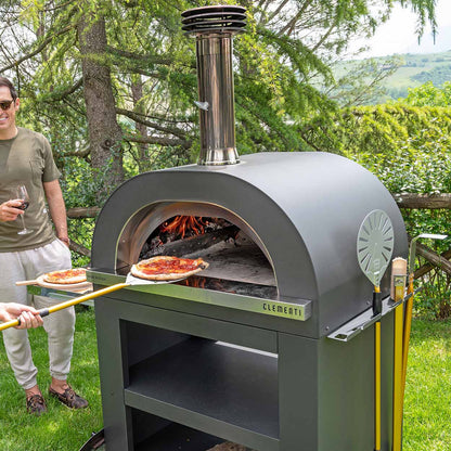 Clementi pizza oven cooking multiple pizzas wood fired outdoor entertaining