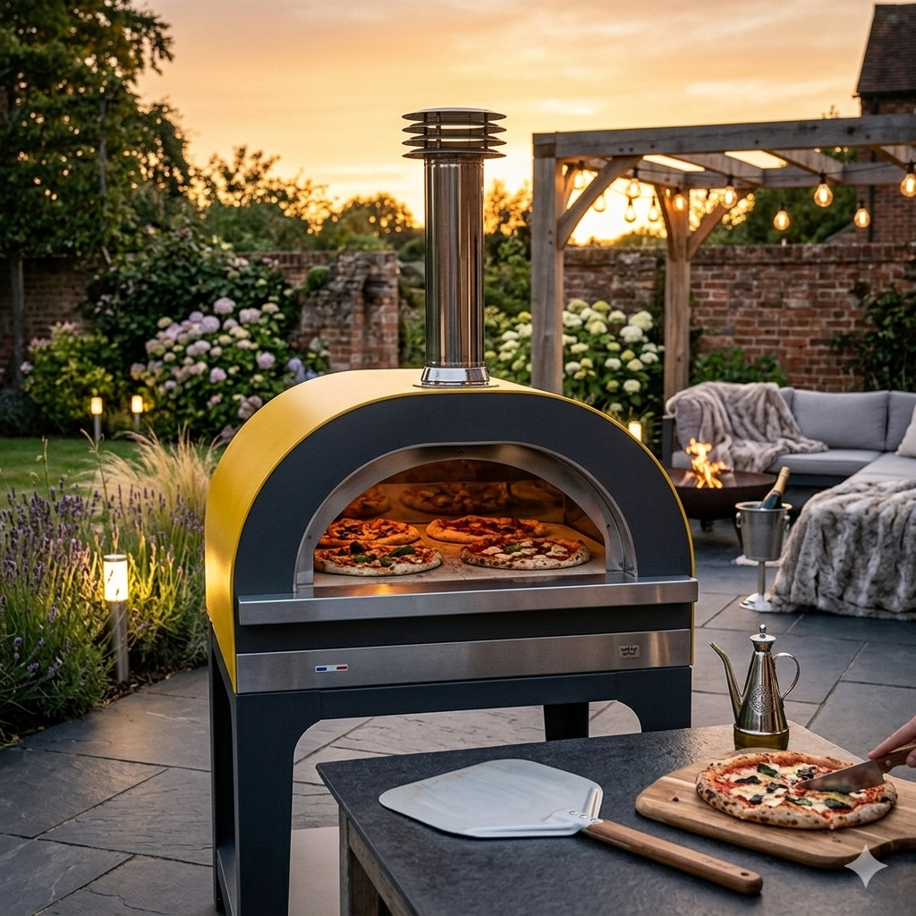 Clementi wood fired pizza oven cooking 5 pizza outdoor entertaining garden