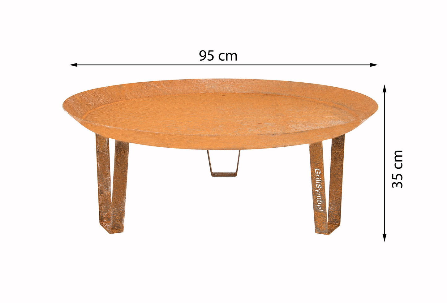 GrillSymbol Corten Steel Fire Pit Elegante XL 95cm
