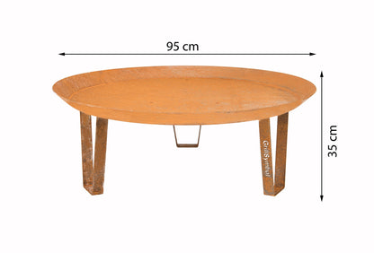 GrillSymbol Corten Steel Fire Pit Elegante XL 95cm