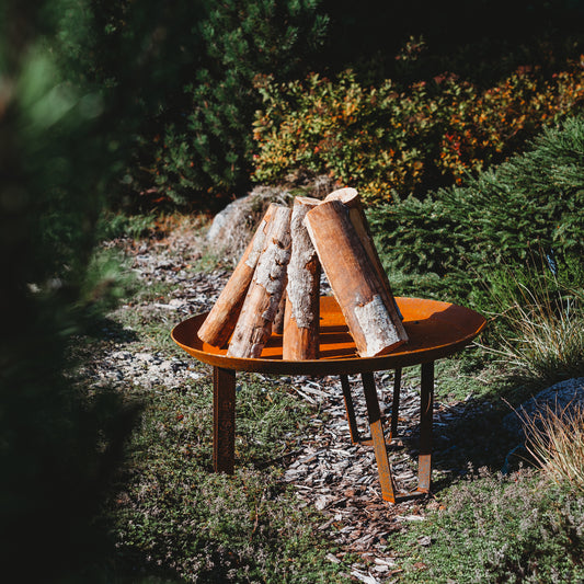 GrillSymbol Corten Steel Fire Pit Elegante 72cm