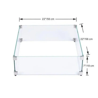 Elementi Fire Square Wind Screen - Large