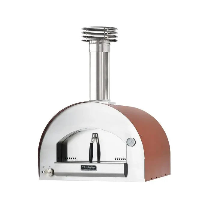 Fontana Rosso Margherita hybrid pizza oven 60x60 cm cooking chamber