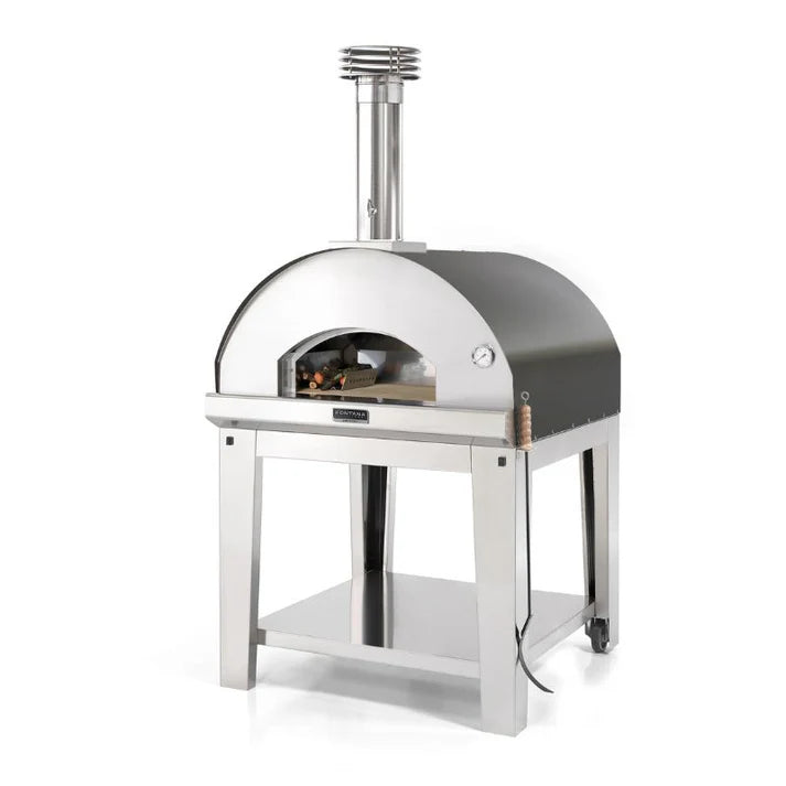 Fontana Marinara Anthracite Wood Pizza Oven Including Trolley