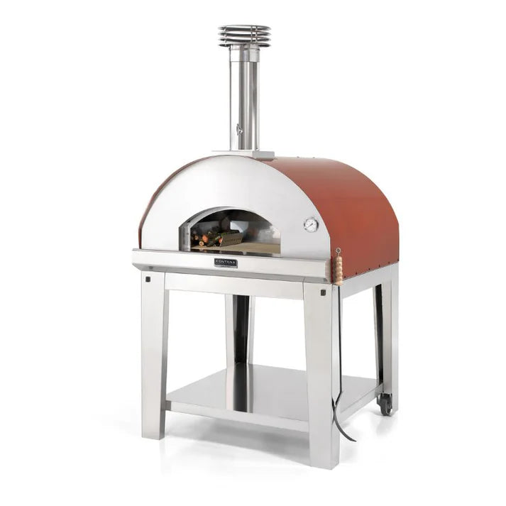 Fontana Marinara Rosso Wood Pizza Oven Including Trolley