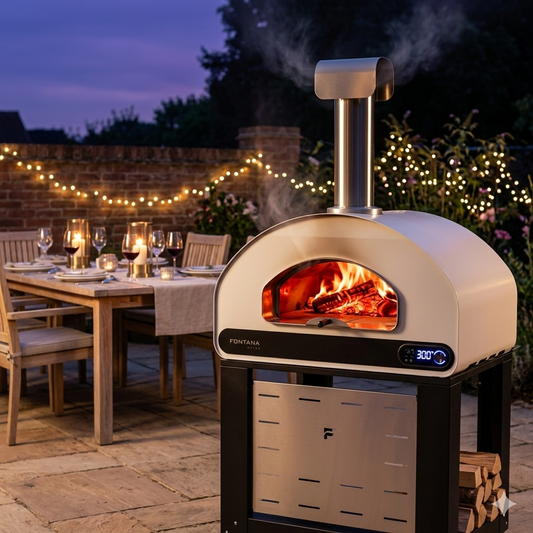 Fontana Volta 90 pizza oven dual fuel outdoor cooking oven garden setuppizza oven dual fuel outdoor cooking oven garden setup