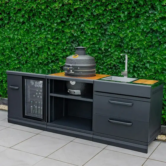 GRLLR Ember Classic 18 Inch - Matte Black - Build-In Kamado Grill