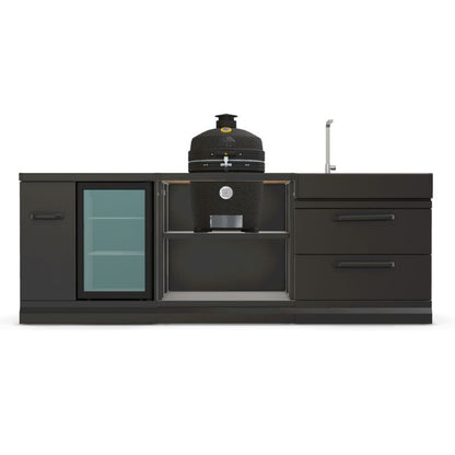 GRLLR Ember Classic 18 Inch Kamado outdoor kitchen with fridge sink and expansion unit UK