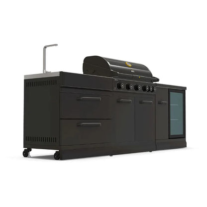 GRLLR Outdoor Kitchen - G5S 5 Burner BBQ, Fridge and Sink