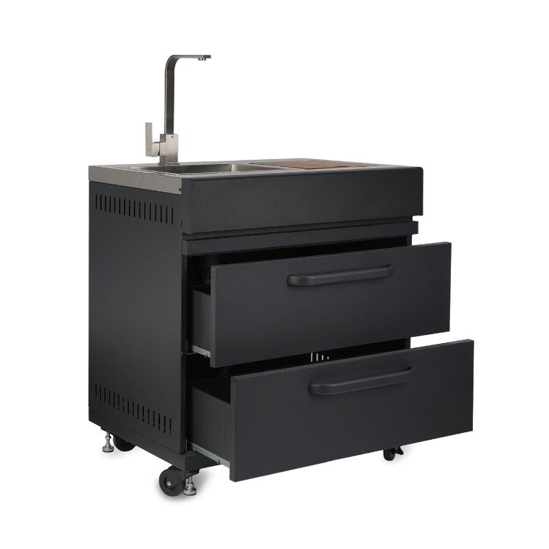 GRLLR outdoor kitchen stainless steel sink with tap and drainage set and drawers
