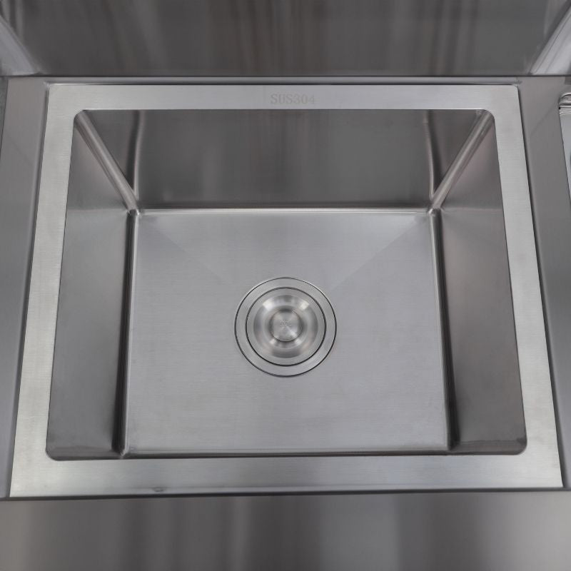 GRLLR Outdoor Kitchen - Ember Classic 18 inch Kamado, Fridge & Sink