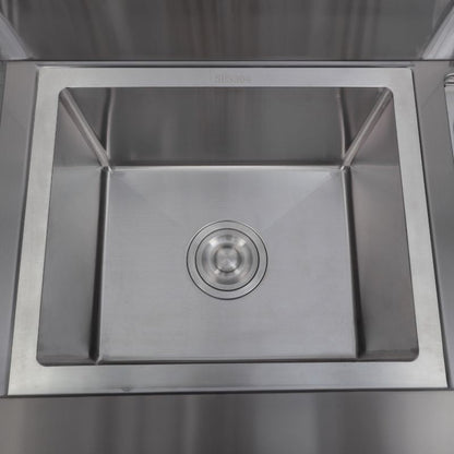 GRLLR Outdoor Kitchen - Ember Classic 18 inch Kamado, Fridge & Sink